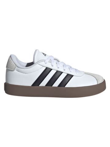 Leder-Sneakers "Court 3.0" in Weiß/ Schwarz