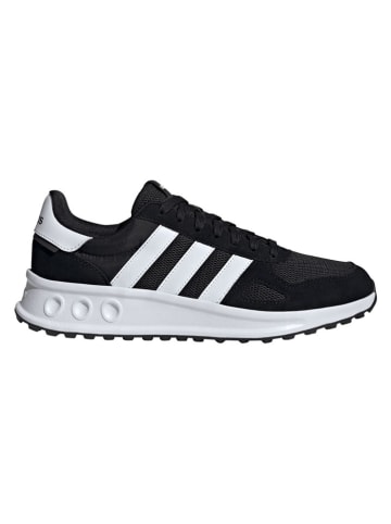 Leder-Laufschuhe "Run 84" in Schwarz/ Weiß
