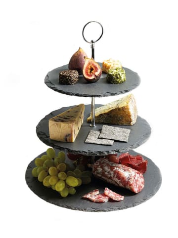 Etagere in Schwarz - (H)34,5 x  Ø 28,5 cm