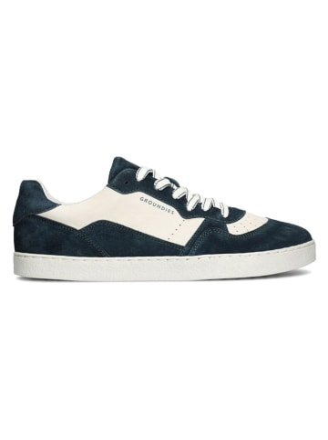 Leren barefootschoenen "Nova Special" donkerblauw/wit