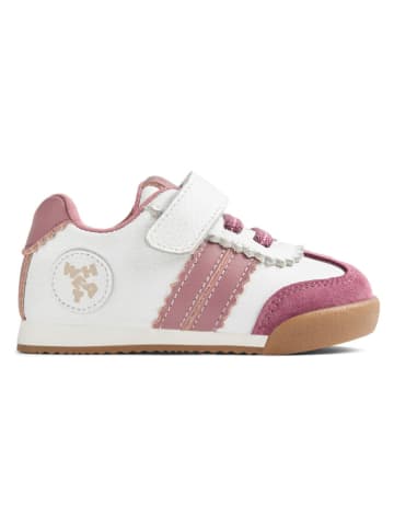 Leren sneakers "Spectra" wit/lichtroze