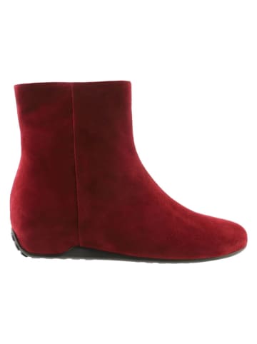 Leder-Keilboots in Rot
