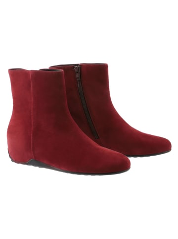 Leren sleehakken rood
