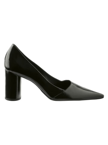 Leder-Pumps in Schwarz