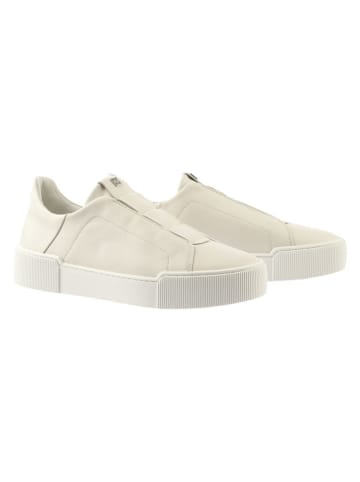 Leder-Slipper in Creme