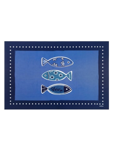 Badvorleger "Ocean" in Blau - (L)52 x (B)80 cm