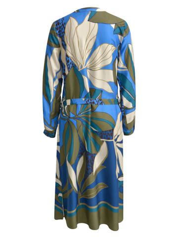 Kleid in Blau/ Khaki