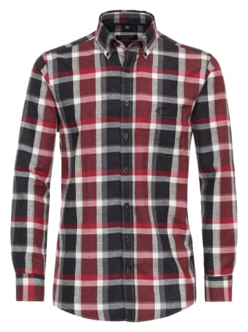 Hemd - Comfort fit - in Schwarz/ Rot