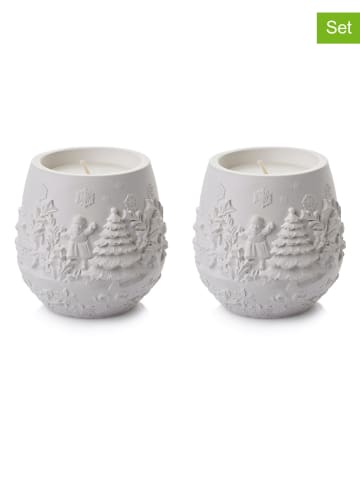 2-delige set: kaarsen wit - 2x 300 g