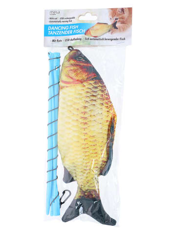 2er-Set: Katzenspielzeuge ''Dancing fish'' in Orange/ Gelb - (L)30 x (B)23 cm