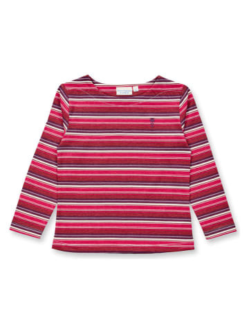 Longsleeve "Aluna" in Rot/ Lila