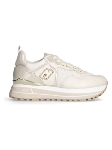 Leren sneakers crème