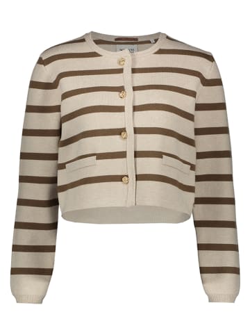 Vest crème/bruin