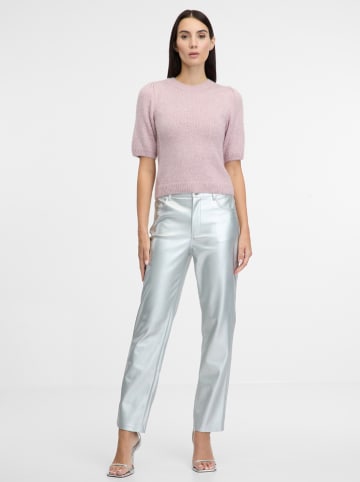 Kunstlederhose in Silber