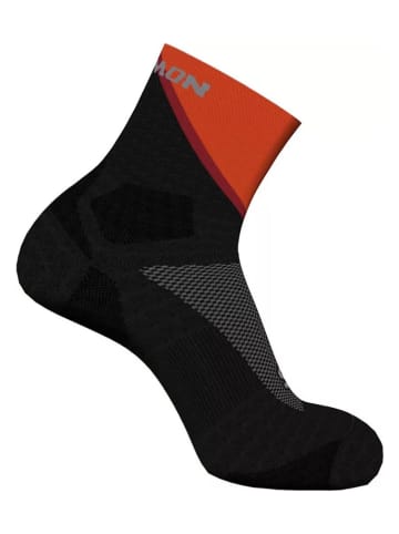 Skarpety "Pulse Ankle" w kolorze czarno-czerwonym do biegania