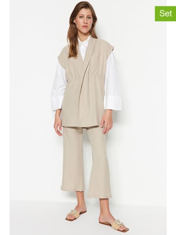2-delige outfit beige