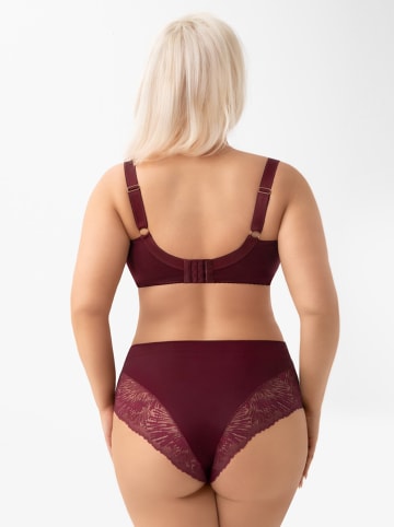 Figi high waist "Mila" w kolorze bordowym