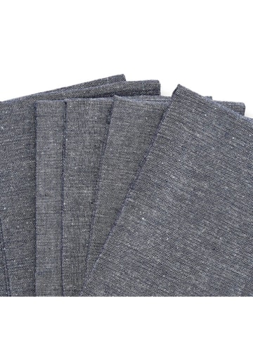 6er-Set: Servietten in Blau - (L)40 x (B)40 cm