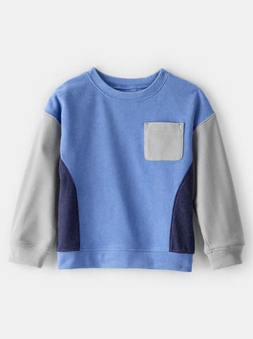 Sweatshirt blauw/grijs/donkerblauw
