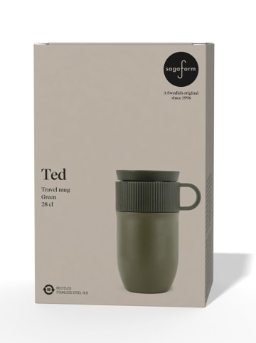 Kubek termiczny "Ted" w kolorze zielonym - 280 ml