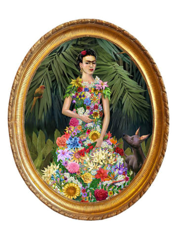 Druck artystyczny "Floral Soul" ze wzorem w ramce - 40 x 50 cm