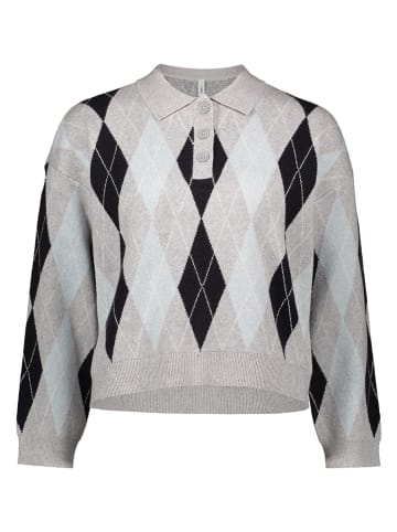Pullover in Grau/ Schwarz