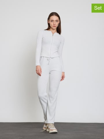 2-delige outfit lichtgrijs