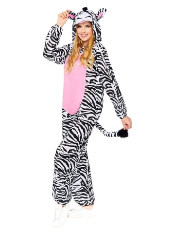 Kostuumpakje "Zebra" zwart/wit/lichtroze