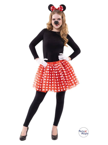 4-delig kostuum "Minnie" rood