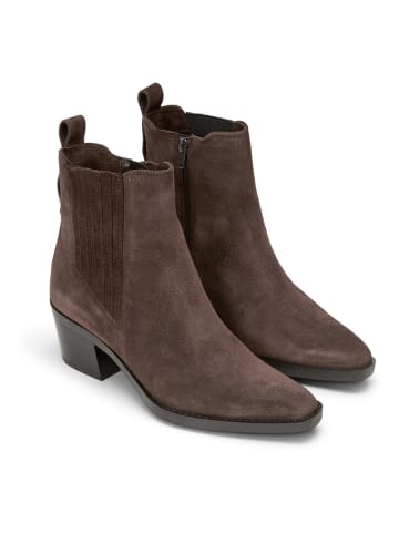 Leder-Stiefeletten in Braun