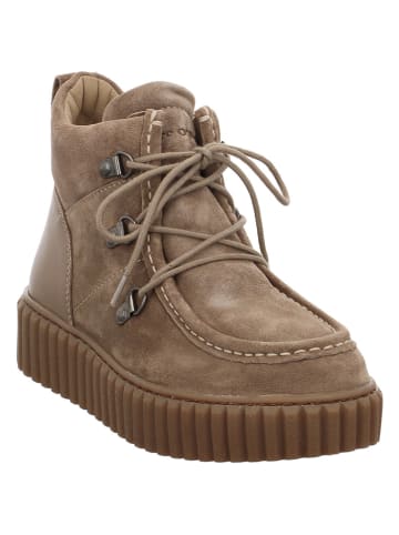 Leder-Boots in Taupe