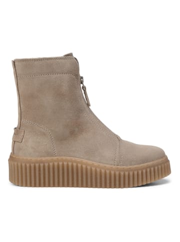Leren boots taupe