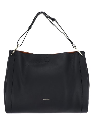 Leder-Schultertasche in Schwarz - (B)36 x (H)29 x (T)16 cm