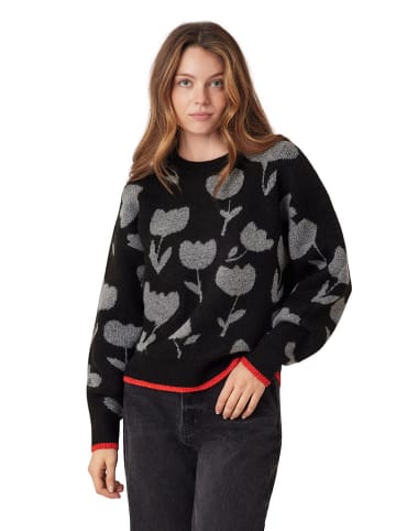 Pullover in Schwarz/ Rot/ Grau
