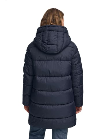 Omkeerbare mantel donkerblauw