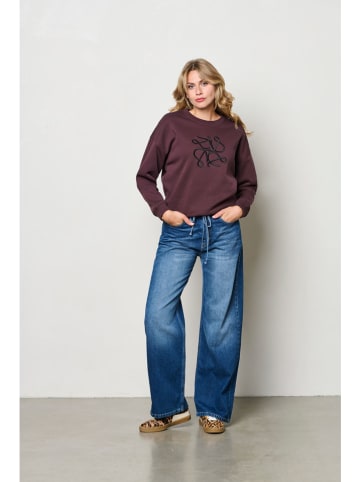 Sweatshirt "Selina" in Bordeaux