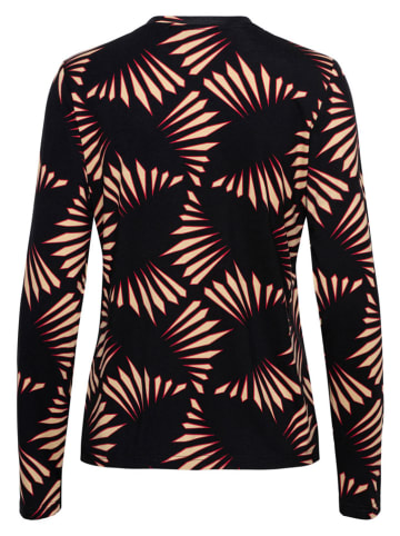 Longsleeve "Venna" in Schwarz/ Rot