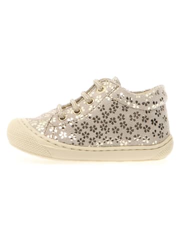 Leder-Lauflernschuhe "Cocoon" in Beige/ Gold