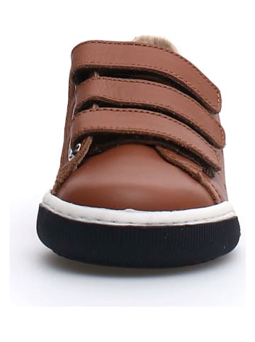 Skórzane sneakersy "Cliff" w kolorze jasnobrązowym