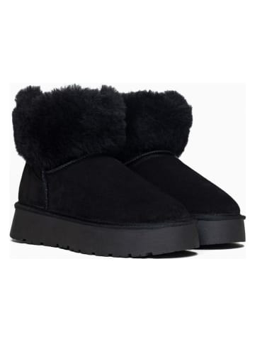 Leren winterboots "Freya" zwart