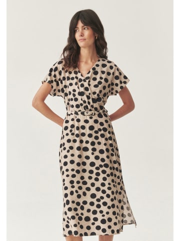 Kleid in Sand/ Schwarz