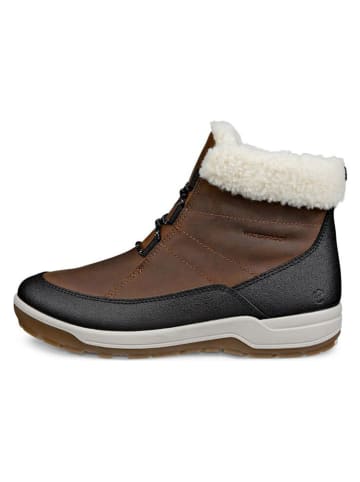 Leren winterboots "Trace Lite" lichtbruin/zwart