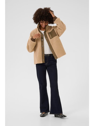 Fleece vest beige
