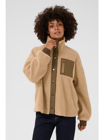 Fleece vest beige
