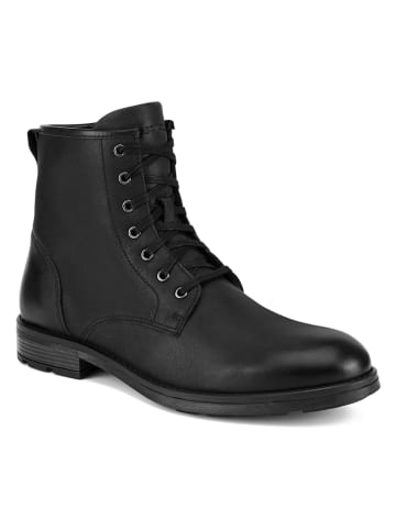 Leder-Boots in Schwarz