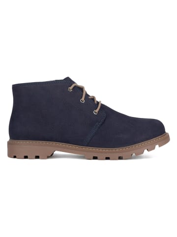 Leder-Boots in Dunkelblau