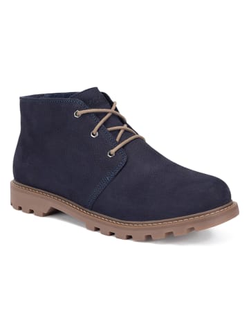 Leren boots donkerblauw