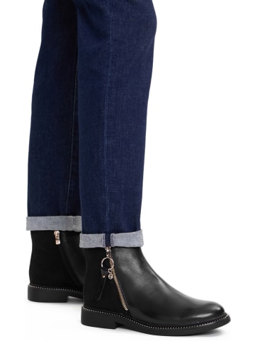 Leren enkelboots zwart