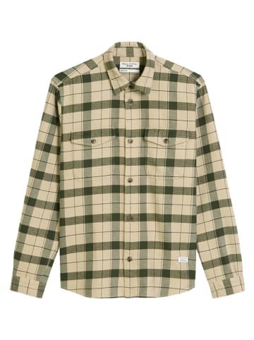 Blouse - regular fit - beige/groen