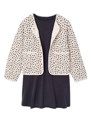 2-delige outfit donkerblauw/wit